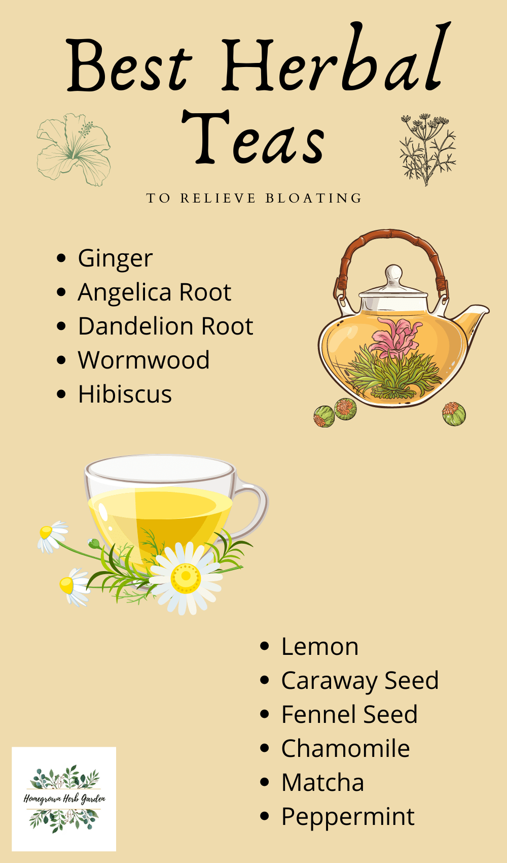 Best Herbal Teas For Relieving Bloating - Homegrown Herb Garden